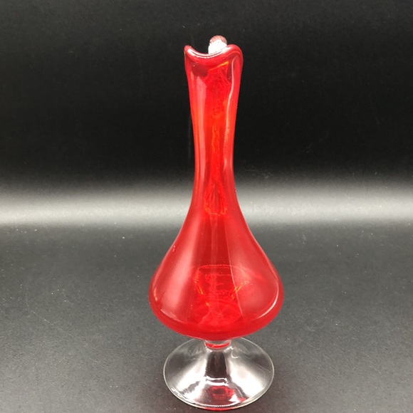 Vintage 8.25" Red Footed Pitcher Decanter - Picture 4 of 10